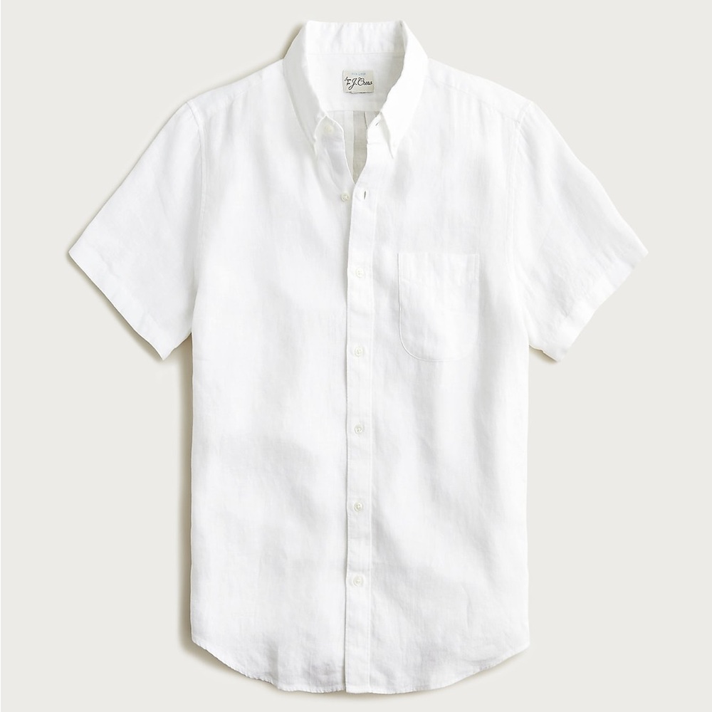 J.Crew Short-sleeve Baird McNutt Irish linen shirt EUC Size XXL